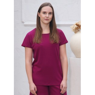 Merino blouse met korte mouwen voor dames Merino blouse met korte mouwen voor dames