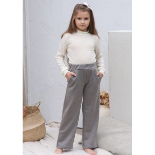 Gray Melange Merino wool unisex kid’s pants