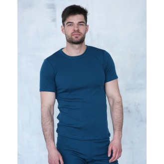 Heren T-shirt met ronde hals en korte mouwen - Merinowol
