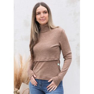 Breastfeeding Turtleneck from merino wool