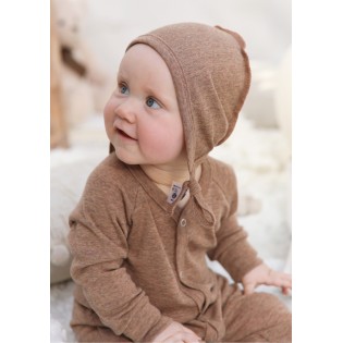 Merino wool baby bonnet