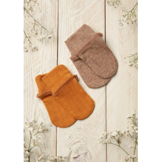 Merino wool baby mittens