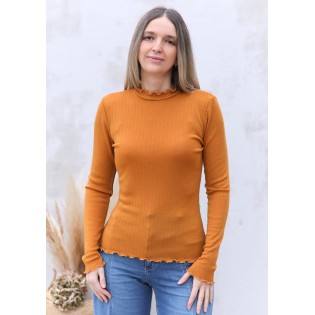 Women's High neck top with ruffles