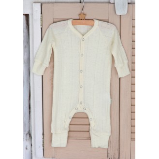 Baby merino wool one-piece no feet