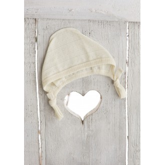 Merino wool baby bonnet