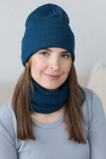 women's merino knit hat for cold weather