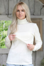 Warmer Rollkragenpullover zum Stillen