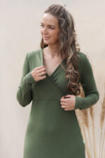 Merino voedingsnachthemd met lange mouwen