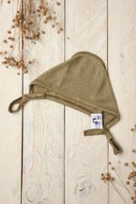 Natural linen newborn hat