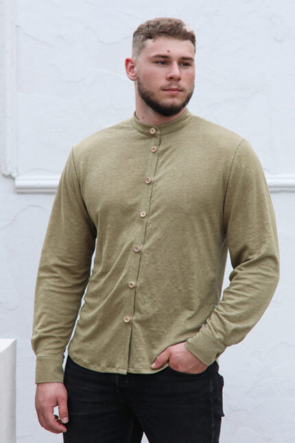 Linen Long Sleeve Shirt for Men