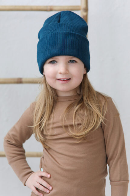 Wool beanie knitted from merino wool