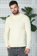 pull chaud pour homme à col montant