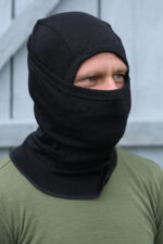 Full face merino balaclava with open eye area