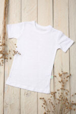 Dziecięcy T-shirt z krótkim rękawem z lnu