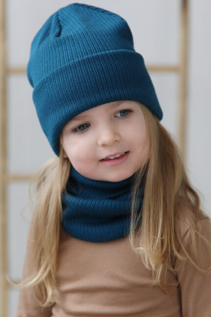 Merino Wool Kids hat for cold weather
