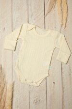 baby long sleeve merino onesie